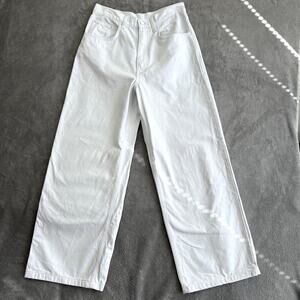 Khy Kylie Jenner Denim Jeans Women's 24 White High Rise Wide Leg Designer